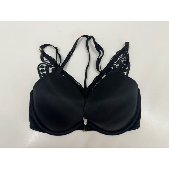 Victorias Secret Womens Bra Size 32DD Very Sexy Low Cut Demi Butterfly Racerback - Picture 1 of 11